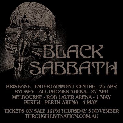 Black Sabbath Australian Tour announced
