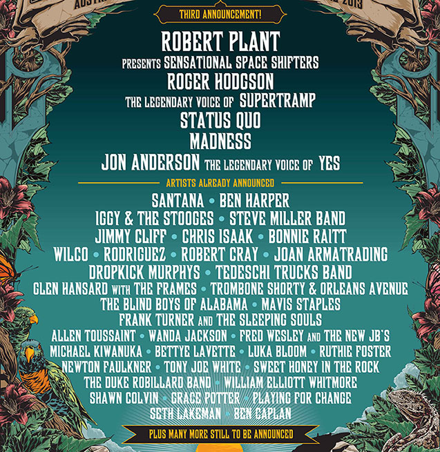 Byron Bay Bluesfest - Third wave of artists announcement ...