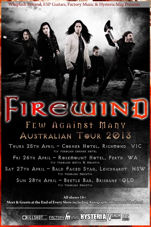 Firewind announce Australian tour dates