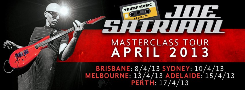 Joe Satriani Australian master class tour, April 2013