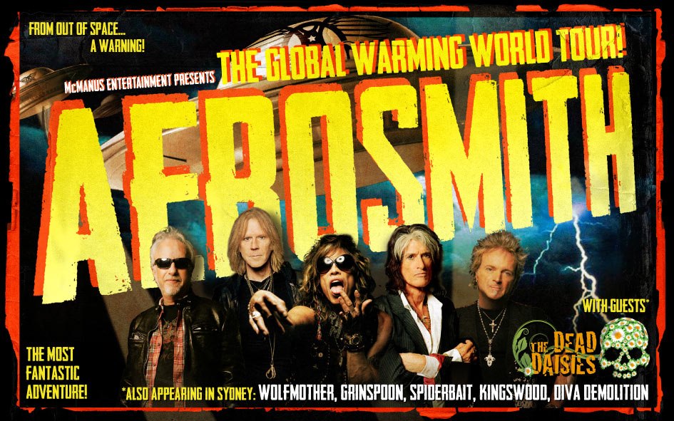 Aerosmith heading back to Australia on the ‘Global Warming World Tour’ 2013