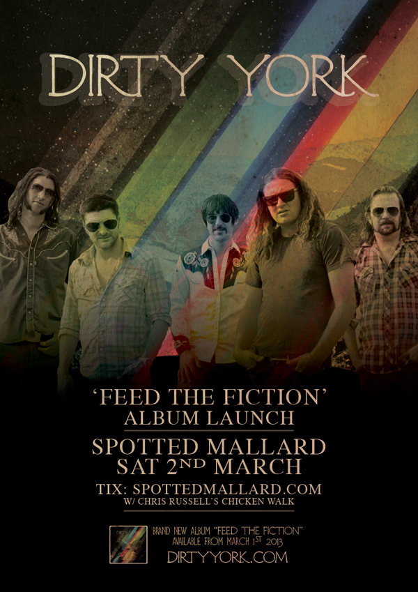 Melbourne rockers Dirty York announce album launch for ‘Feed The Fiction’