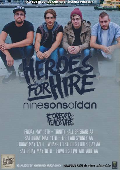 HEROES FOR HIRE Announce May Australian Tour