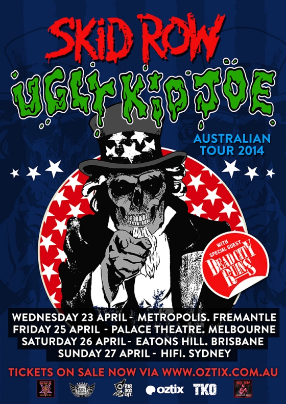 WIN tickets to see Skid Row and Ugly Kid Joe in Australia! (CLOSED)