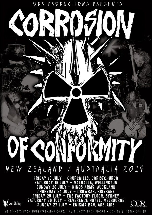 Corrosion Of Conformity: Aust/NZ July Tour Salvaged