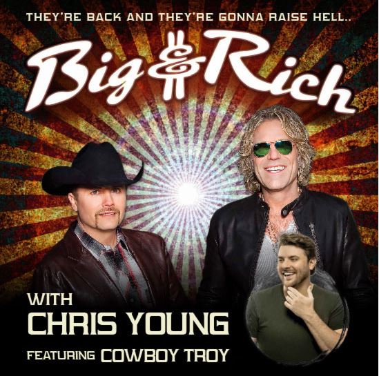 BIG & RICH return to Australia for headline shows in March with Chris Young