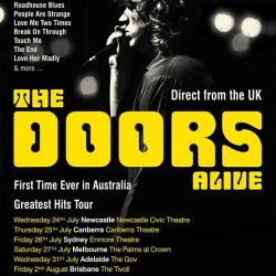 THE DOORS ALIVE Announce 2019 Australian Tour