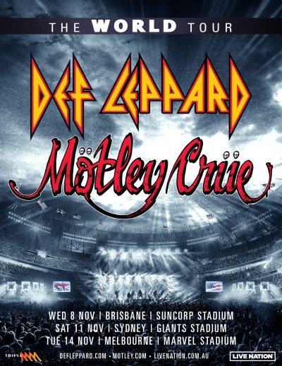 DEF LEPPARD AND MÖTLEY CRÜE Announce 2023 Australian Date For ‘THE WORLD TOUR’