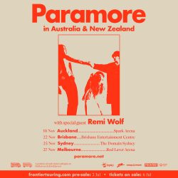 PARAMORE announce Australia & New Zealand dates for November 2023