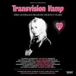 UK 80’s Icon Wendy James announces Transvision Vamp Australian tour dates