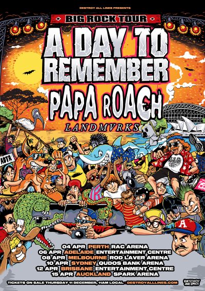 A Day To Remember & Papa Roach BIG ROCK TOUR With Special Guests LANDMVRKS