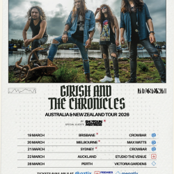 GIRISH AND THE CHRONICLES – Announce Australian Tour with Shotgun Mistress as support