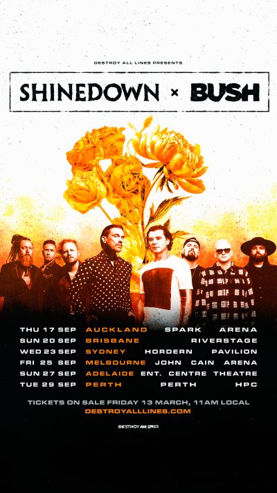 SHINEDOWN x BUSH CO-HEADLINE AUSTRALIAN AND NEW ZEALAND TOUR