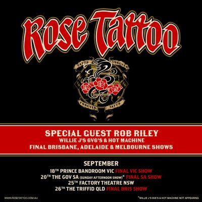 ROSE TATTOO ANNOUNCE FINAL YEAR OF TOURING