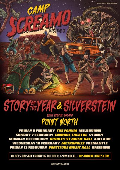 Story Of The Year & Silverstein Camp Screamo Co-Headline Australian Tour 2027 With Special Guests Point North